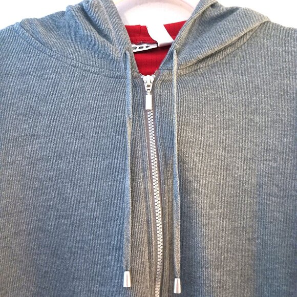 Vintage 90's Y2K Blast Plus 3X Grey & Red Zip Up Skater Grunge Hoodie - Picture 2 of 5